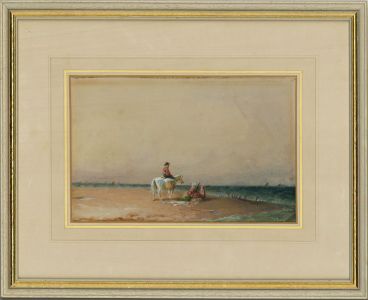 Samuel Cook (1806-1859) - Early 19th Century Watercolour, An Encounter