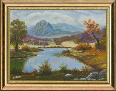 H. Carthy - 1992 Oil, Autumnal Lake Scene