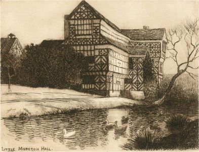 E. H. Mooney - Signed 1920 Etching, Little Moreton Hall