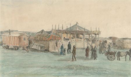 Mid 20th Century Watercolour - A Day at the Fair