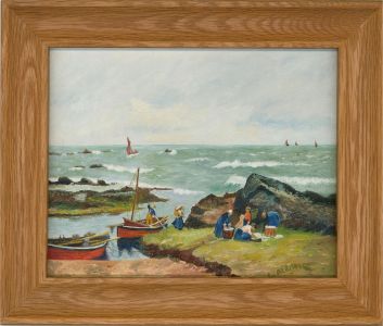 E. Aldridge - Contemporary Oil, Sorting the Catch
