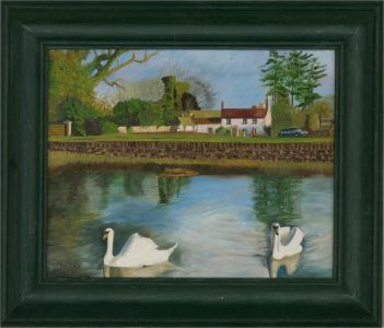 E. Aldridge - Contemporary Oil, Swans