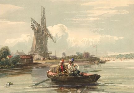 After David Cox the Elder (1783-1859) - 19th Century Aquatint, Windmill
