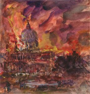 Ronald Olley (b.1923) - 20th Century Watercolour, Red Skies