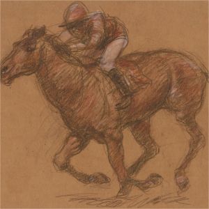 Ronald Olley (b.1923) - 20th Century Pastel, Horse Racing
