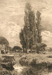 Ebenezer Newman Downard (1849–1889) - Late 19th Century Etching, River Farm