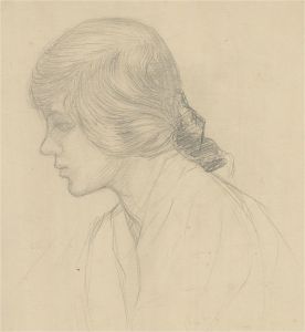 Dorothy Levett - Early 20th Century Graphite Drawing, Portrait Of A Young Woman