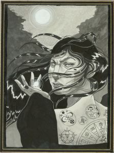 Isabelle Mulvany - Contemporary Pen and Ink Drawing, A Woman Scorned