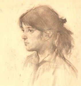 Samouil Grigorievich Nevelshtein (1903-1983) - Pastel, Profile of a Woman
