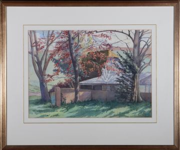 Gwyneth Luce (1906-1996) - Watercolour, Grain Store - Pertwood Farm