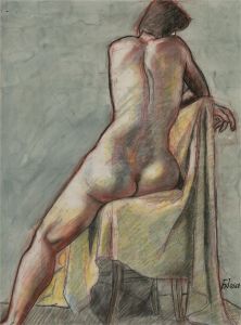 Francois Xavier Josse (1910-1991) - Signed Pastel, Study of a Nude