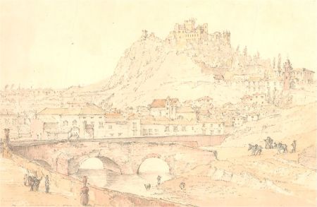 Mid 20th Century Watercolour - The City on the Hill