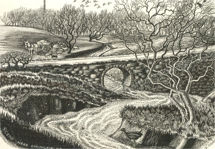 Frederick P. Cooke (1896-1978) - Signed 1977 Scratchboard, Near Springfield