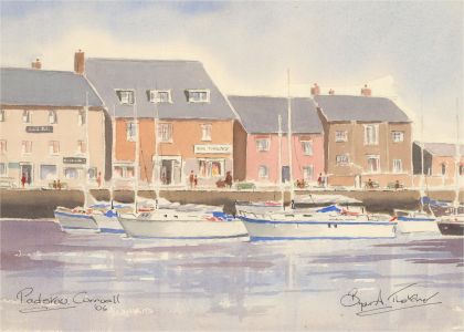 Bryan A. Thatcher - 2006 Watercolour, Padstow, Cornwall