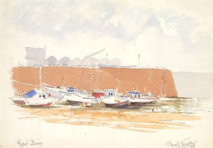 Bryan A. Thatcher - 20th Century Watercolour, Rozel Bay, Jersey