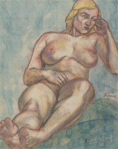 Francois Xavier Josse (1910-1991) - 1986 Pastel, Reclining Female Nude