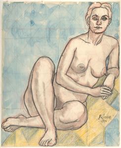 Francois Xavier Josse (1910-1991) - 1986 Watercolour, Nude Study
