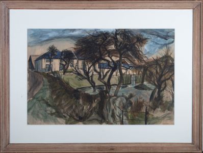 Eric Ross - Mid 20th Century Watercolour, The Orchard in Winter
