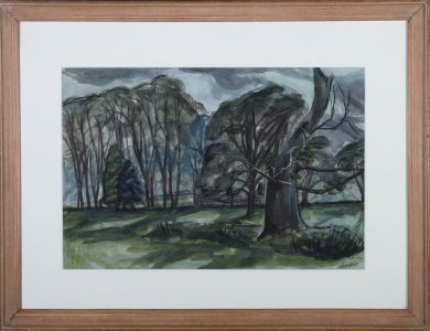 Eric Ross - 20th Century Watercolour, Trees at Markyate