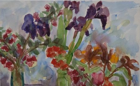 Contemporary Watercolour - Still Life Flowers