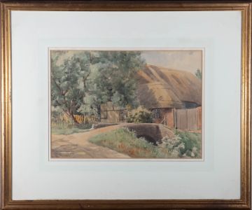 Edwin Charles Pascoe Holman (1882-1955) - Watercolour, The Barn