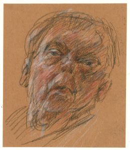 Ronald Olley (b.1923) - 20th Century Charcoal Drawing, A Stern Man
