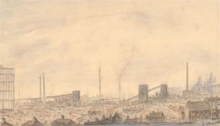 S. Howlh - Signed Mid 20th Century Watercolour, Industrial Scene
