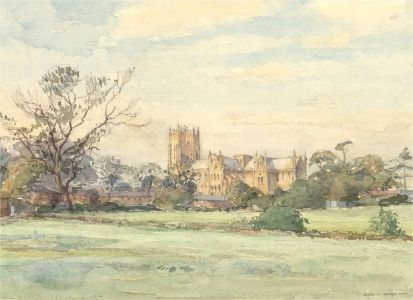 Alan R. Tates - 20th Century Watercolour, Parish Church