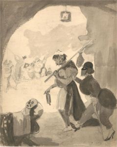 Ricardo Marin Y Llovet (1874-1942) - Watercolour, Street Scene with Figures