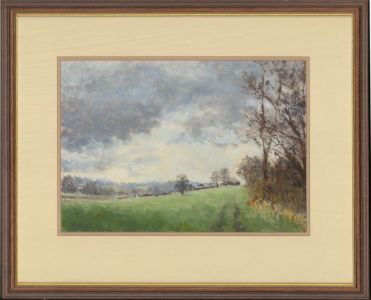 Anne Scott - 20th Century Oil, Farm Scene, Devizes