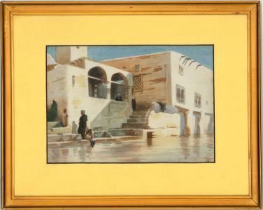 W. - Mid 20th Century Watercolour, Town on the Nile