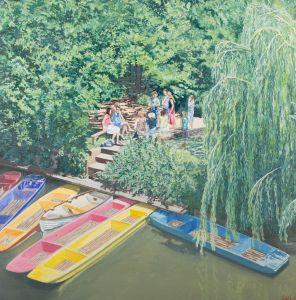 Gerry B. Gibbs - 2007 Oil, Ladies Meeting at the Riverside