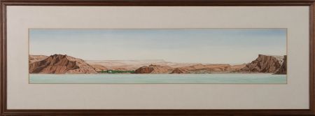 Mid 20th Century Watercolour - Middle Eastern Coastal Scene