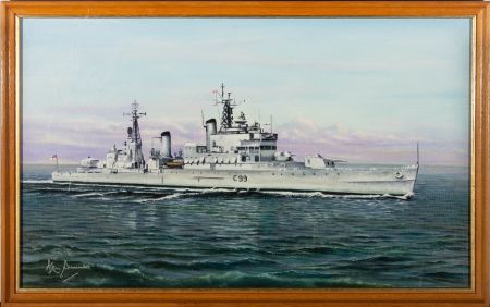 Ken Summers (b.1927) - 20th Century Oil, HMS Blake