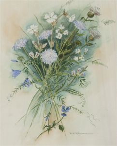 B. P. Kendall - 20th Century Watercolour, Wild Flower Posy