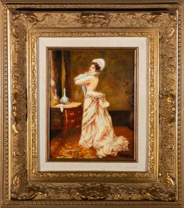 J. Hill - 20th Century Oil, At The Dressing Table