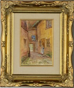 M.F. May - Early 20th Century Watercolour, Historic Alley