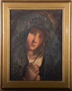 Mid 19th Century Watercolour - Virgin Mary