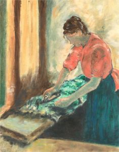 Mid 20th Century Oil - Ironing