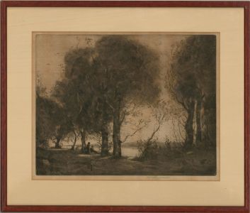 William Renison - Early 20th Century Etching, Together, By The Lake