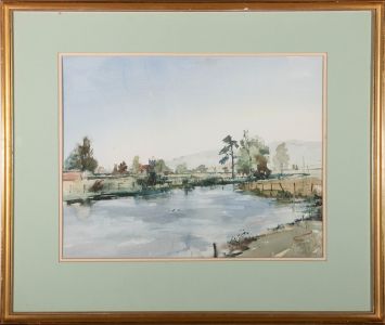 Rupert Horsley (1905-1988) - 1980 Watercolour, View from Stratford Bridge II