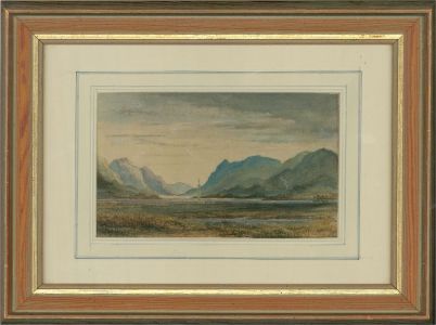 Thomas B. Horner - 1866 Watercolour, Glenfinnan Monument, Head of Loch Shiel