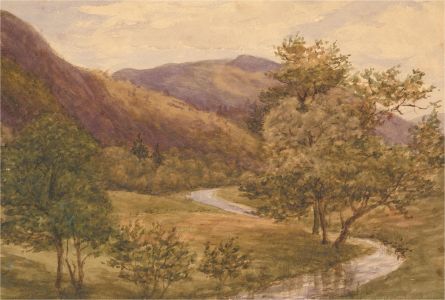 Attrib. Josiah Clinton Jones (1848-1936) - Watercolour, Country River