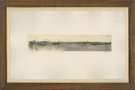 Early 20th Century Etching - Comacchio, Italy
