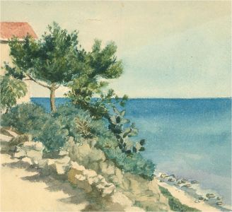 Early 20th Century Watercolour - Borgio Verezzi