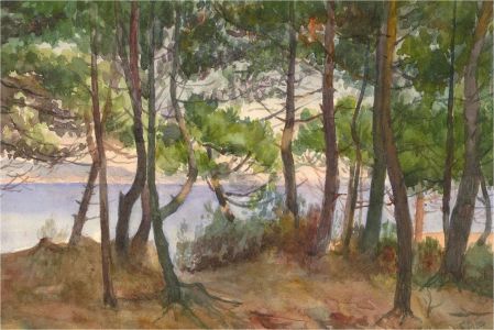 Early 20th Century Watercolour - Cavalaire-sur-Mer