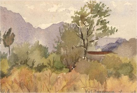 1903 Watercolour - Val Camonica, Italy