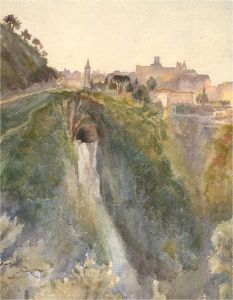 Early 20th Century Watercolour - Waterfall