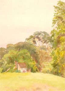 Early 20th Century Watercolour - Woodland Cottage