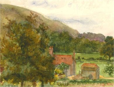 Early 20th Century Watercolour - Farmhouse